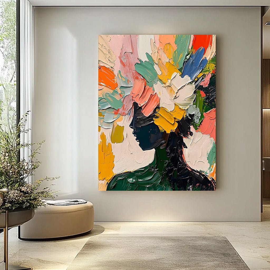 Abstract Painting "Silueta Floral” - nukeart