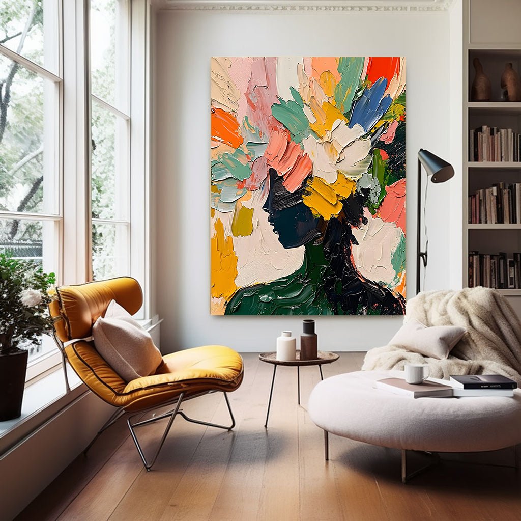 Abstract Painting "Silueta Floral” - nukeart