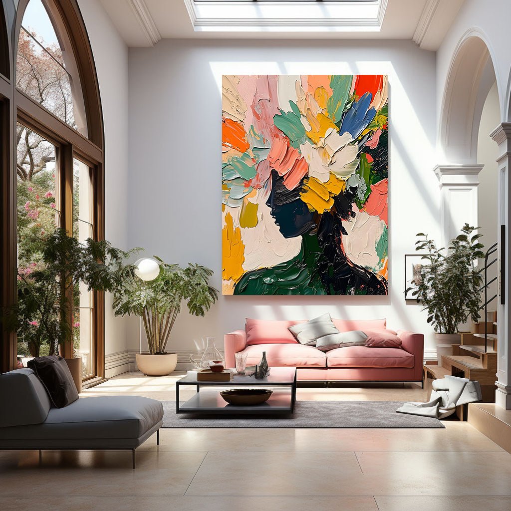Abstract Painting "Silueta Floral” - nukeart