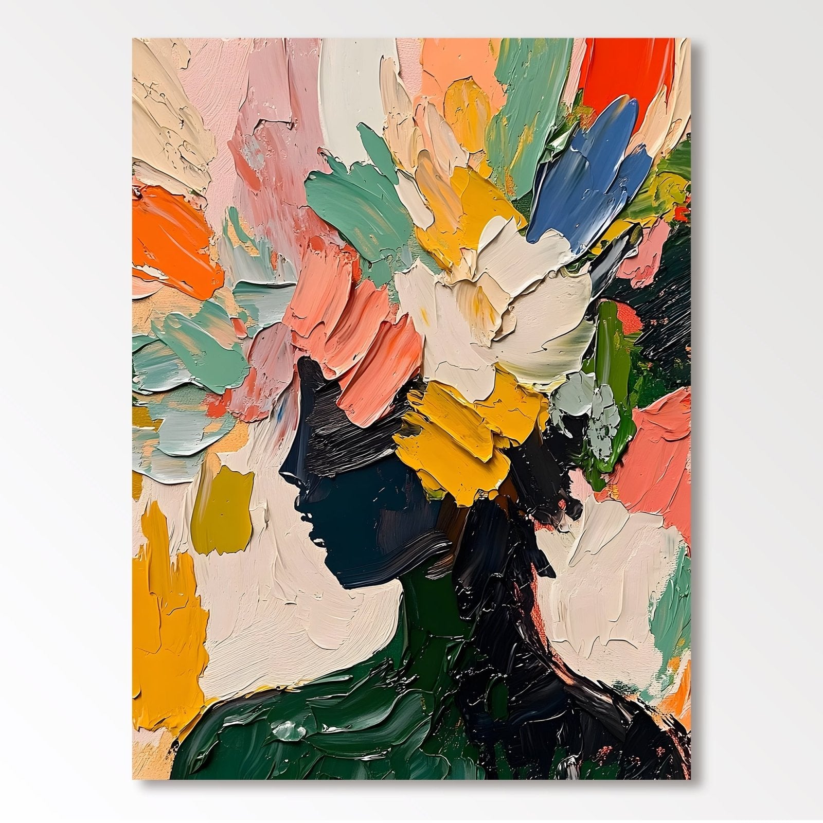 Abstract Painting "Silueta Floral” - nukeart
