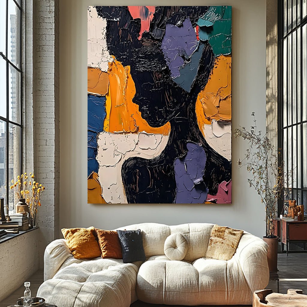Abstract Painting "Silueta Multicolor” - nukeart