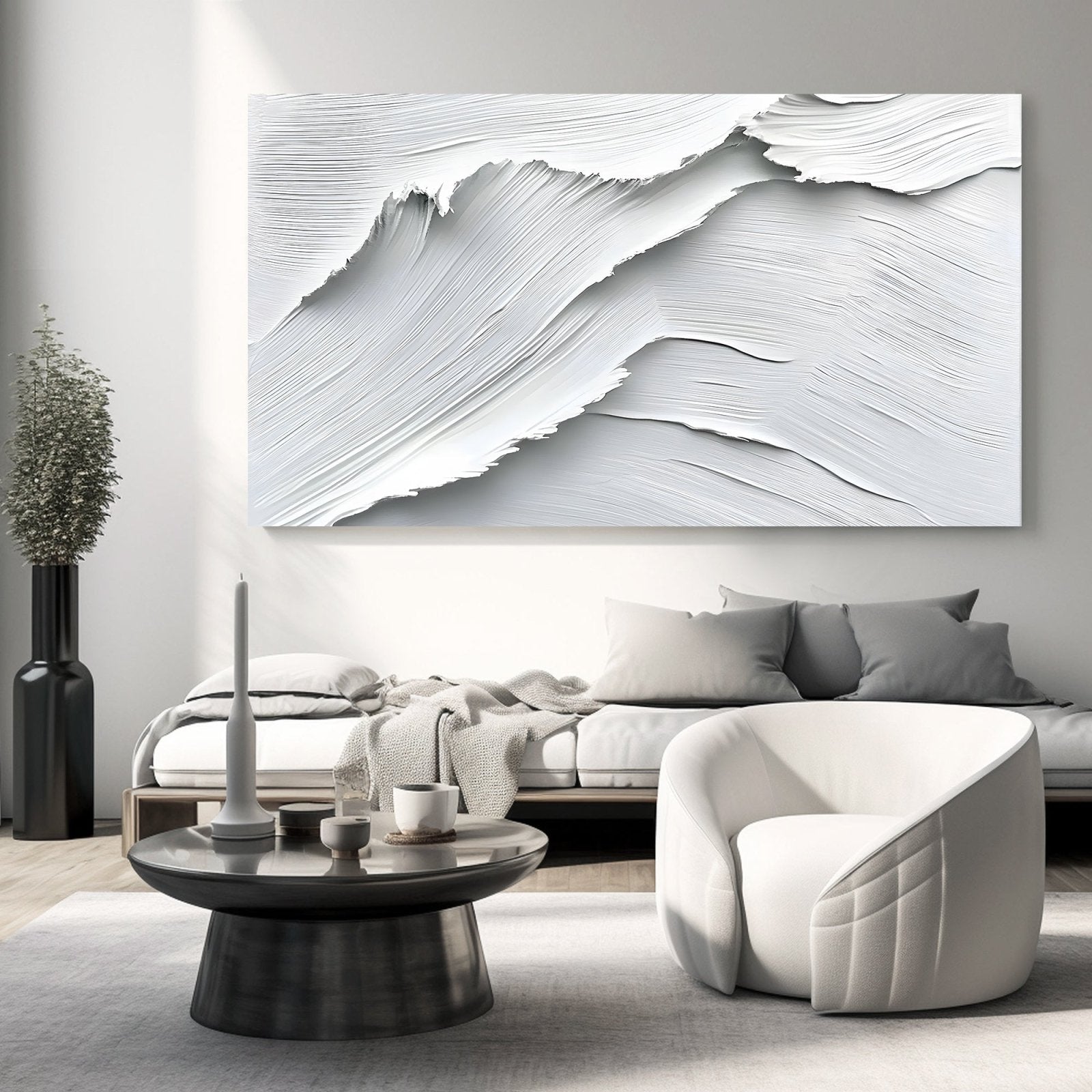 Abstract Painting "Siluetas Blancas" - nukeart