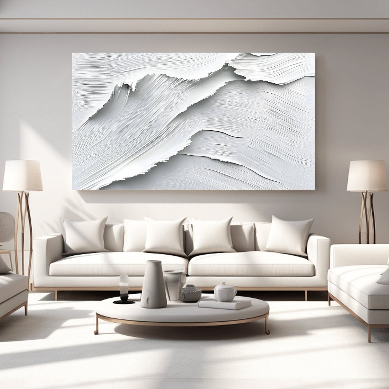 Abstract Painting "Siluetas Blancas" - nukeart