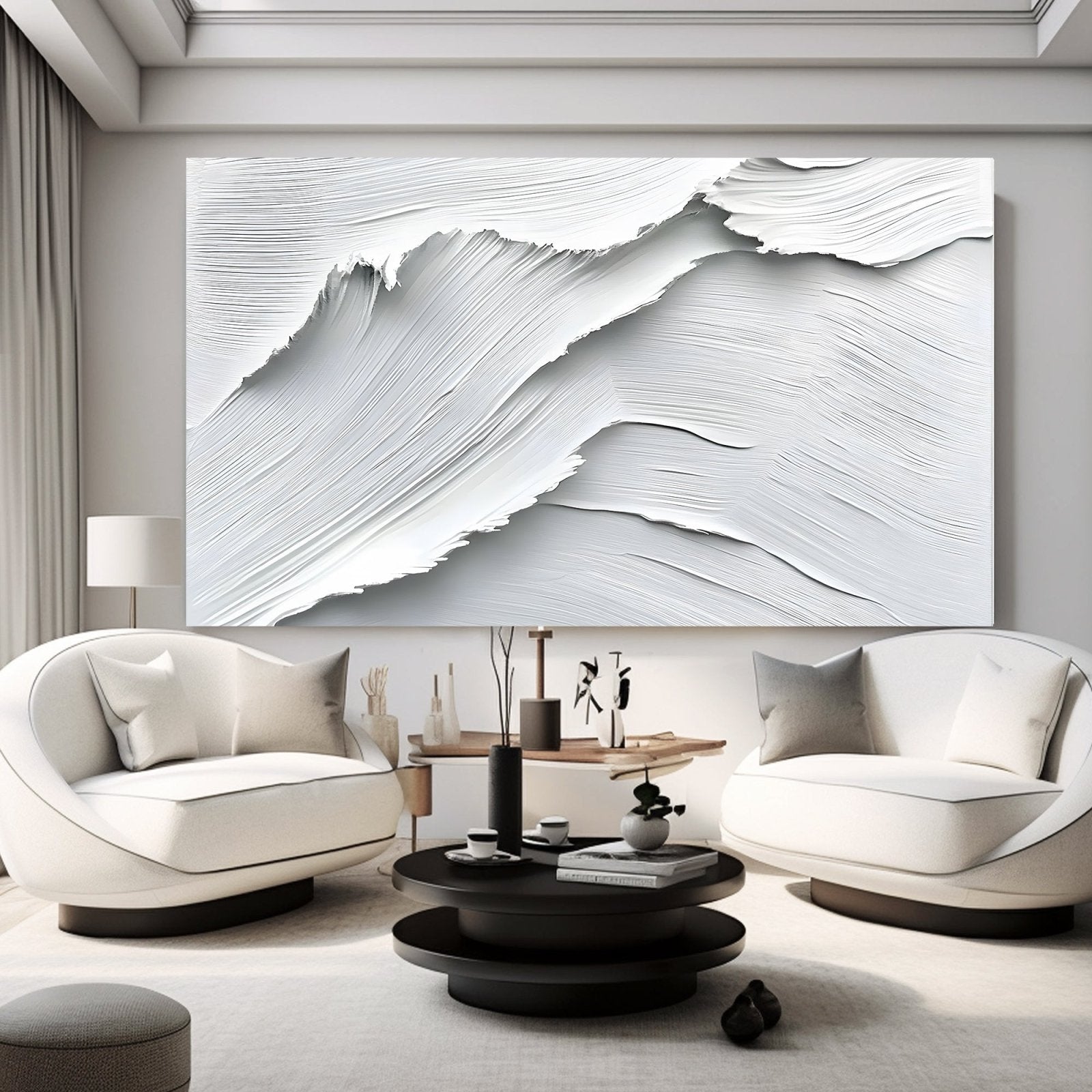 Abstract Painting "Siluetas Blancas" - nukeart