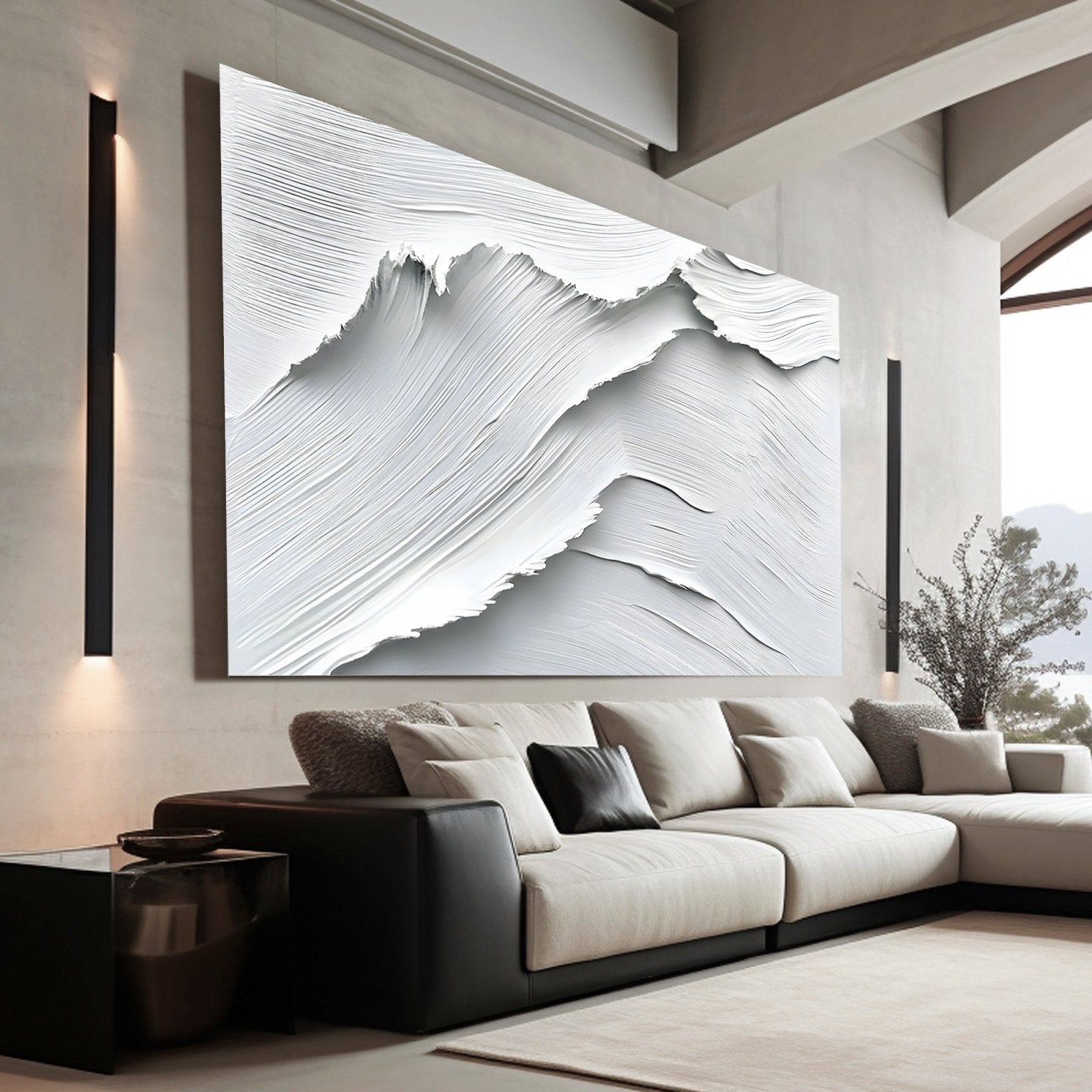 Abstract Painting "Siluetas Blancas" - nukeart