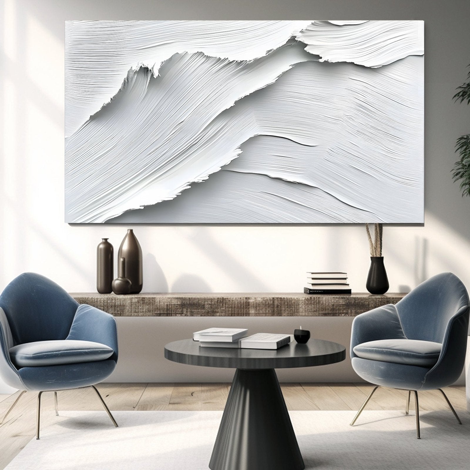 Abstract Painting "Siluetas Blancas" - nukeart
