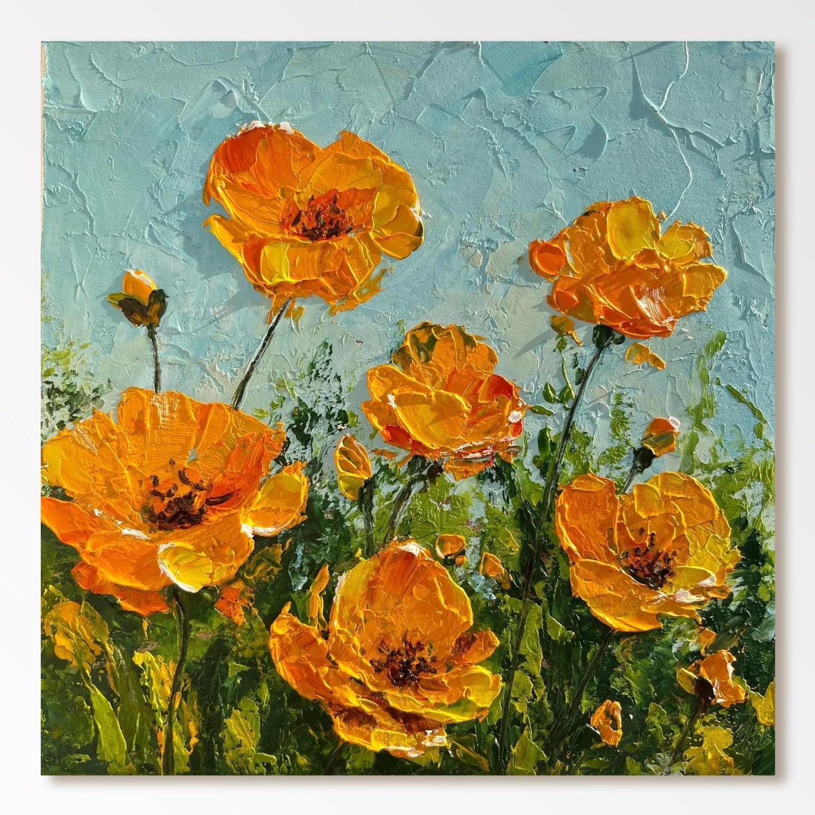 Abstract Painting "Soleil en Fleurs” - nukeart