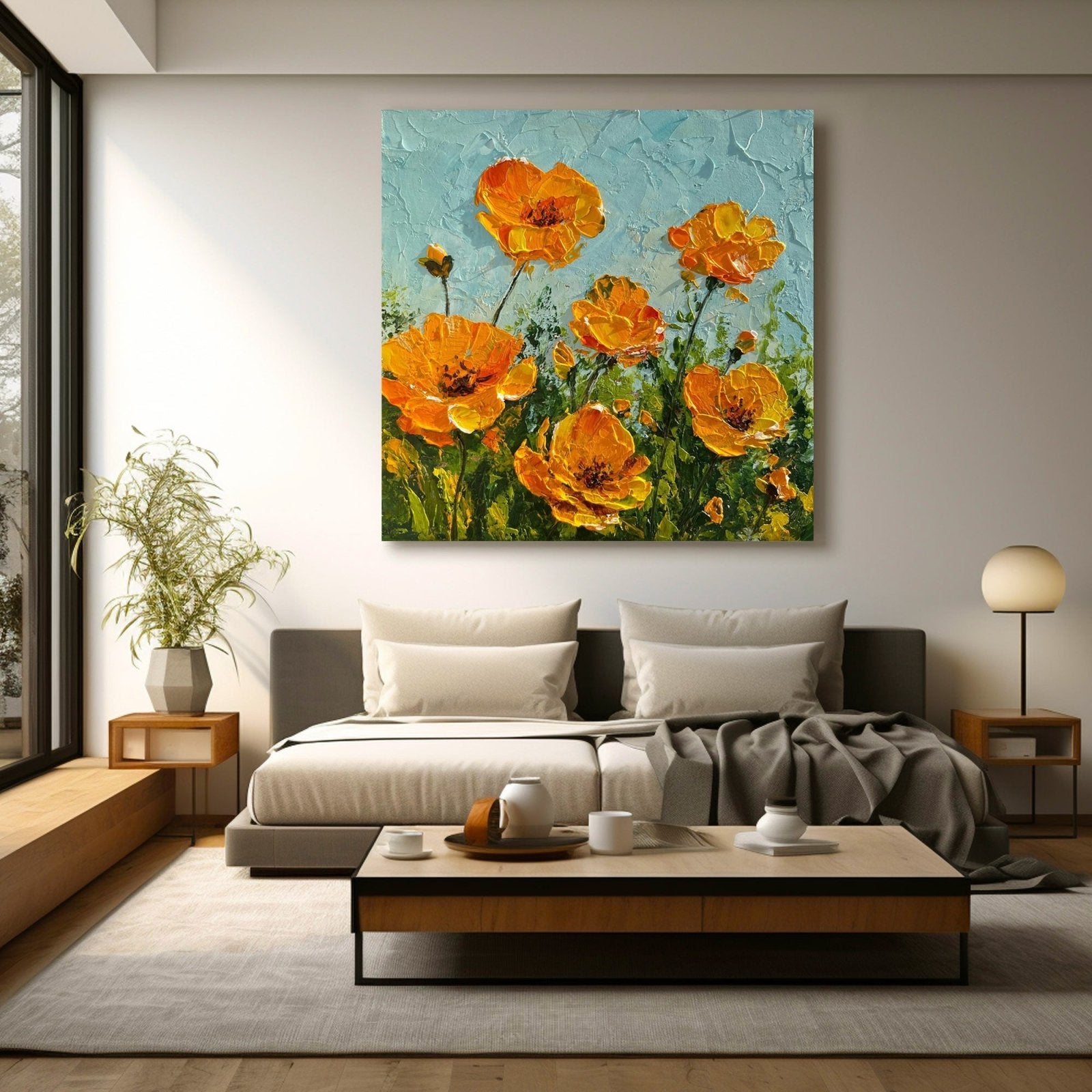 Abstract Painting "Soleil en Fleurs” - nukeart