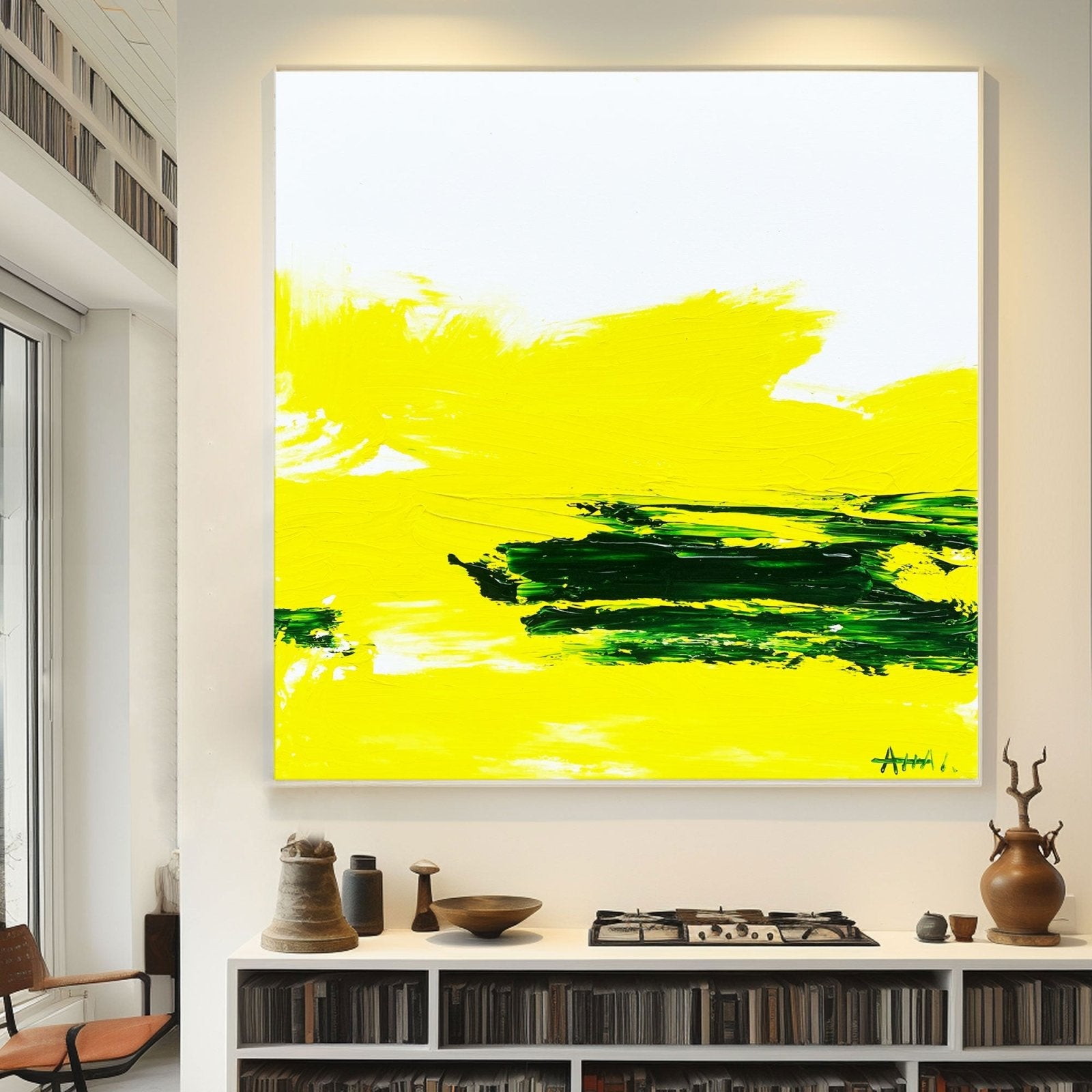 Abstract Painting "Solsken och Grönt” - nukeart