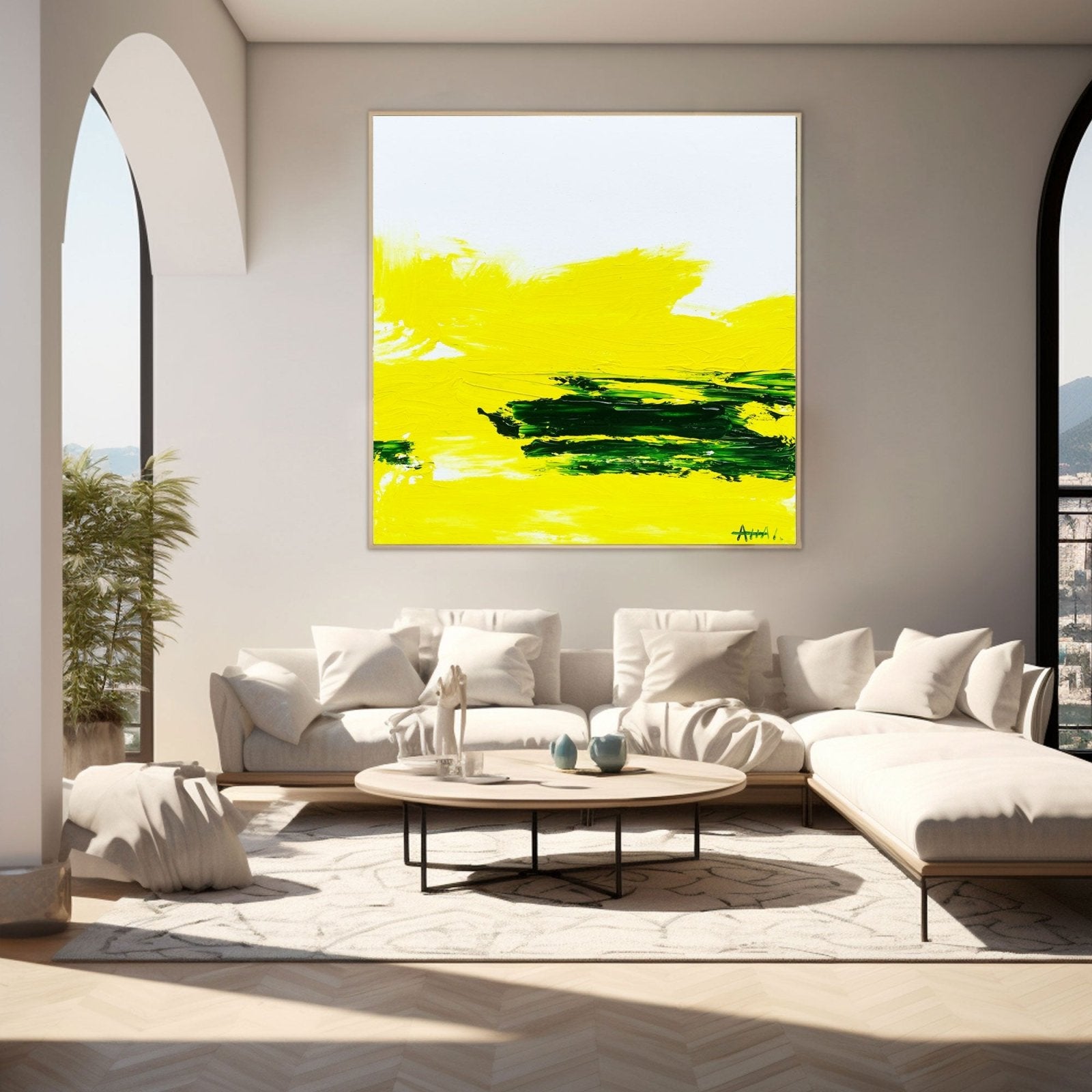 Abstract Painting "Solsken och Grönt” - nukeart