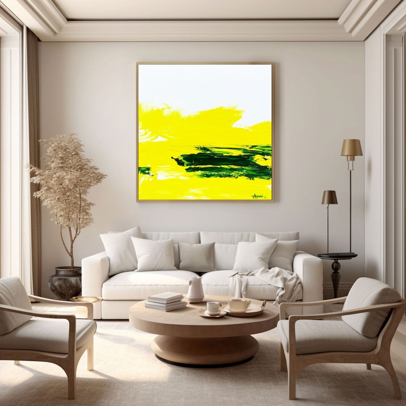 Abstract Painting "Solsken och Grönt” - nukeart