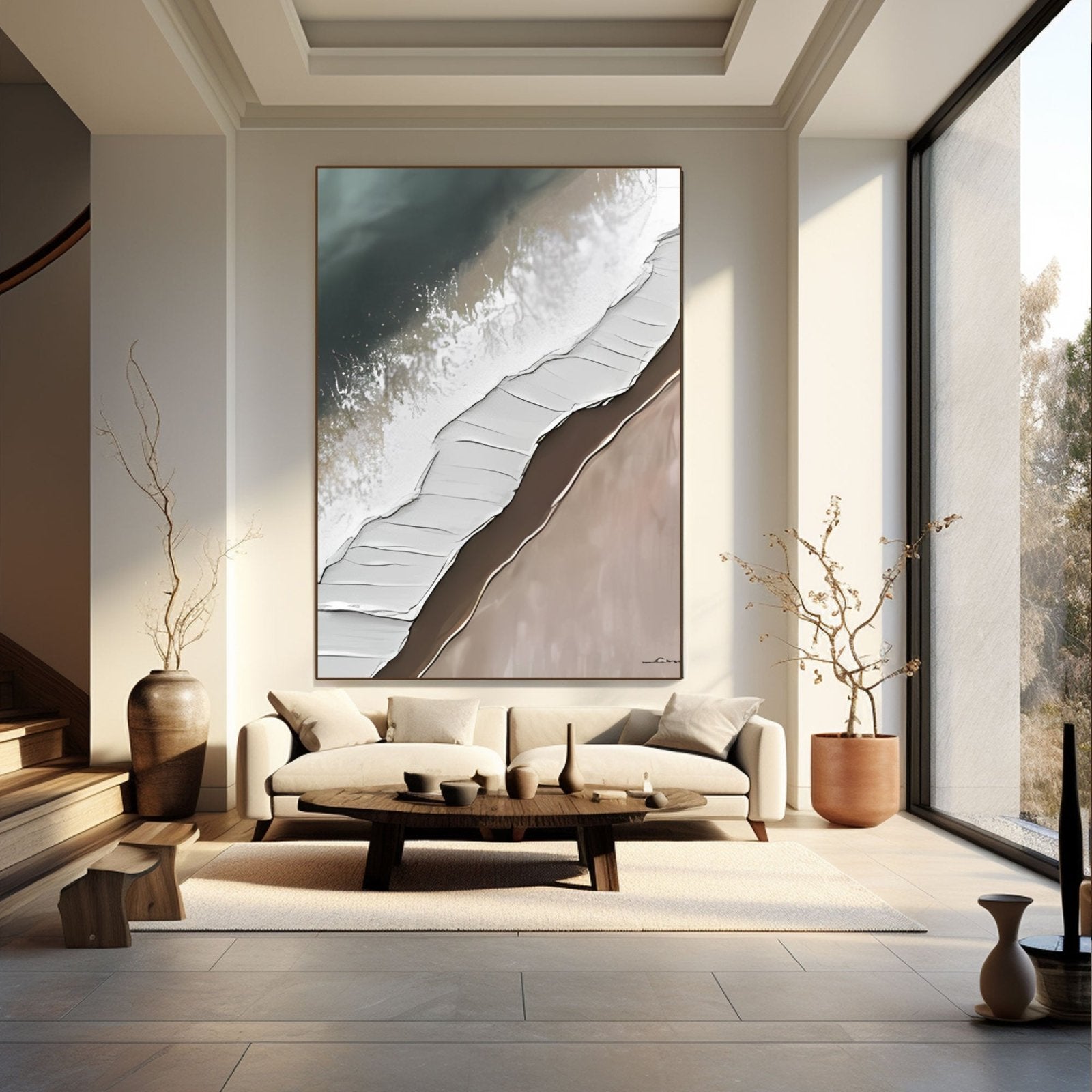 Abstract Painting "Strand und Welle” - nukeart