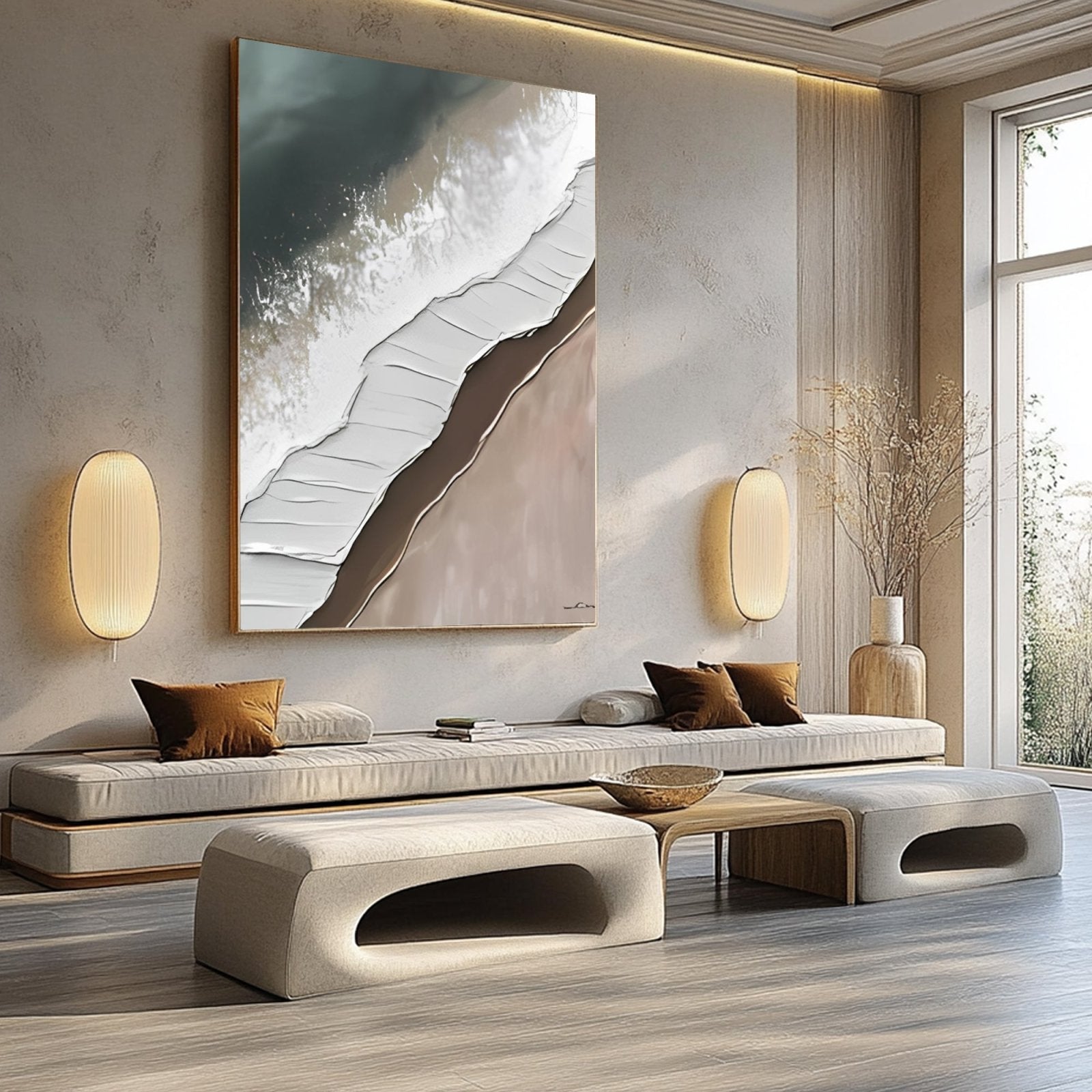 Abstract Painting "Strand und Welle” - nukeart