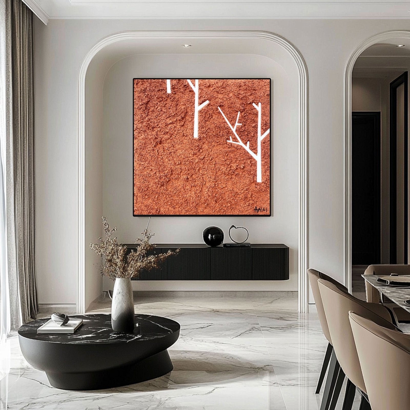 Abstract Painting "Stromy v Púšti” - nukeart