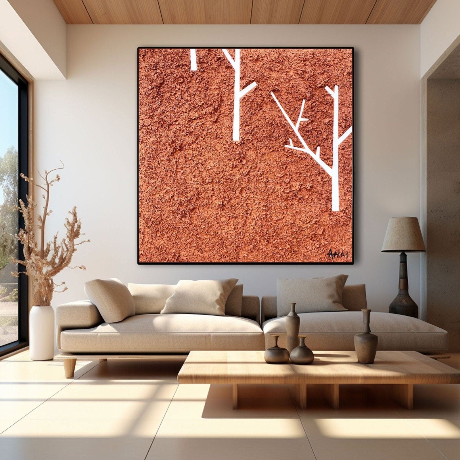 Abstract Painting "Stromy v Púšti” - nukeart