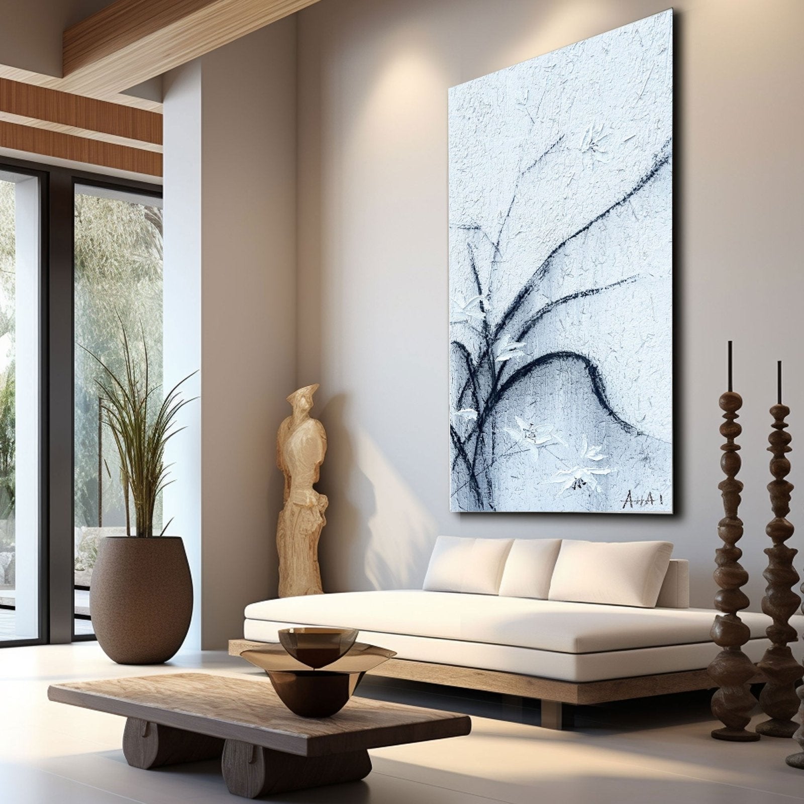 Abstract Painting "Větrné Květiny" - nukeart