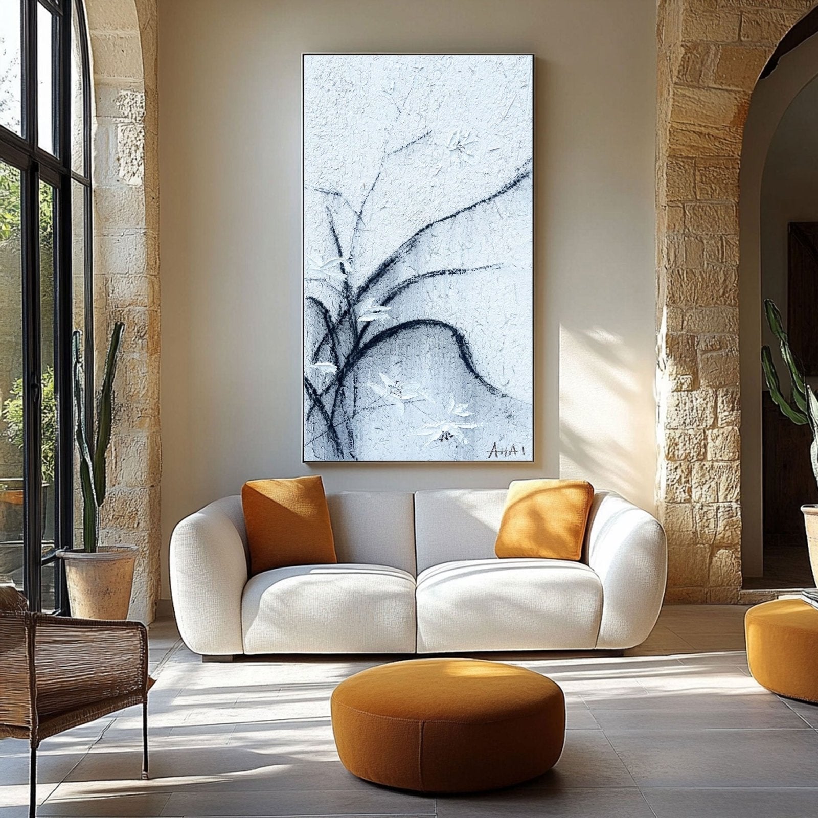 Abstract Painting "Větrné Květiny" - nukeart