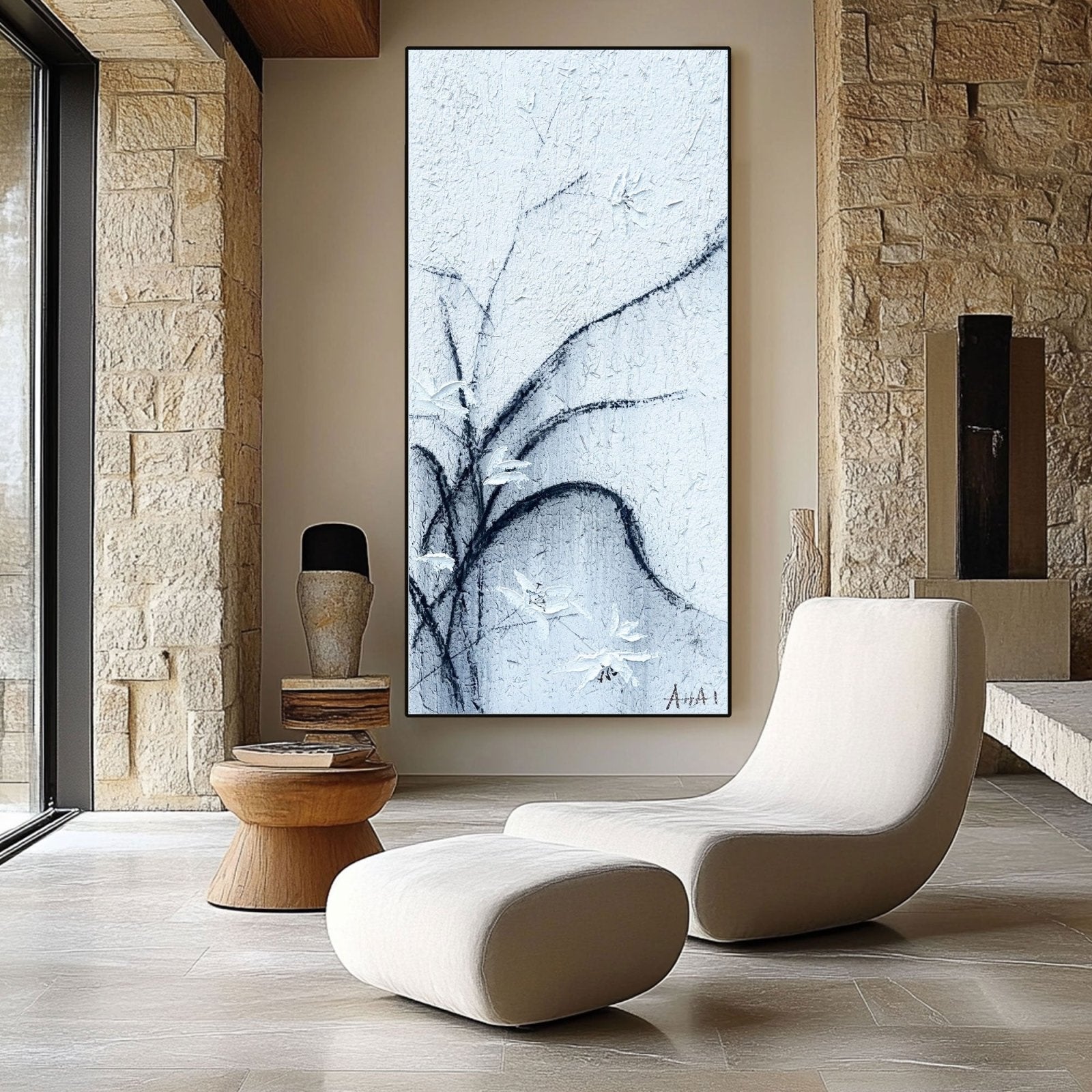 Abstract Painting "Větrné Květiny" - nukeart