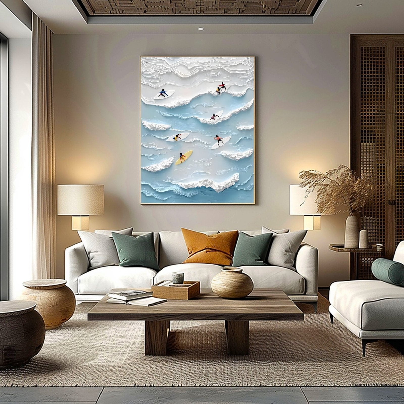 Abstract Painting "Vibración Oceánica" - nukeart