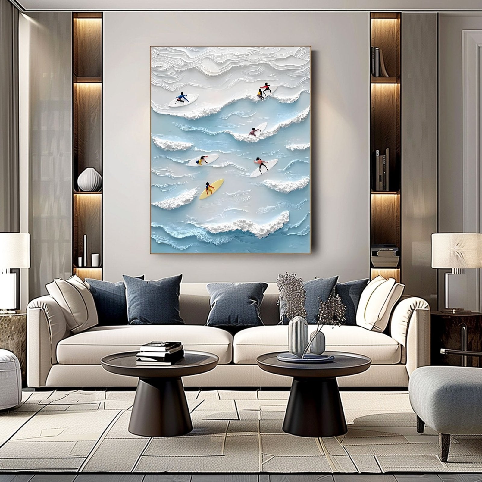 Abstract Painting "Vibración Oceánica" - nukeart