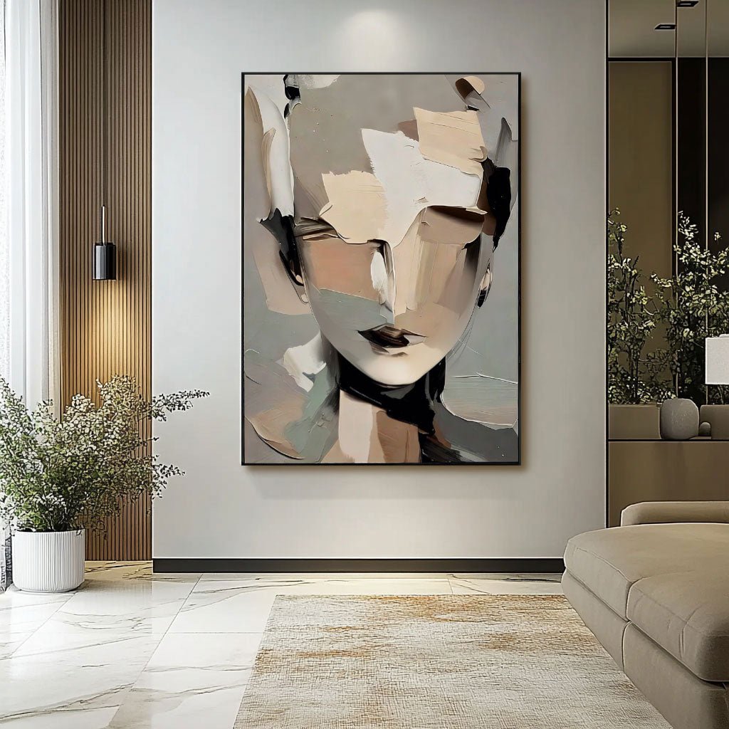 Abstract Painting "Visage Fragmenté” - nukeart