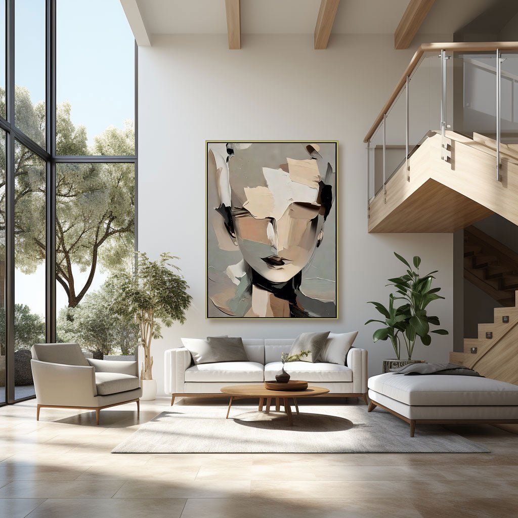 Abstract Painting "Visage Fragmenté” - nukeart