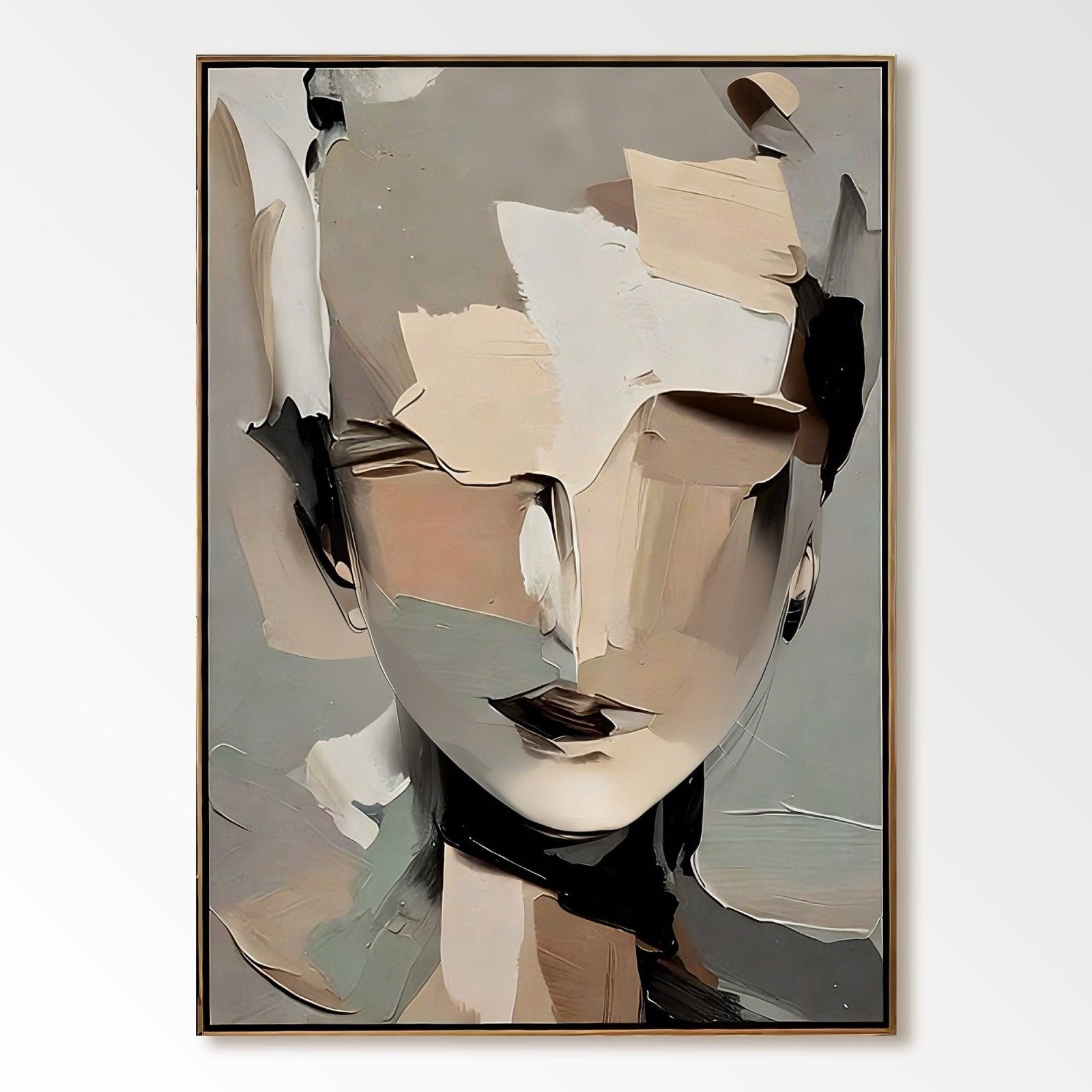 Abstract Painting "Visage Fragmenté” - nukeart