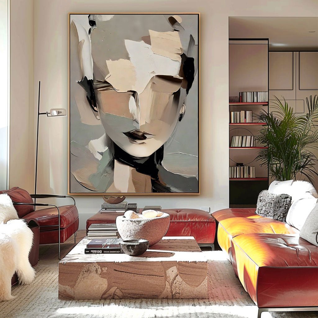 Abstract Painting "Visage Fragmenté” - nukeart