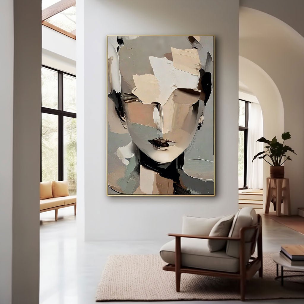 Abstract Painting "Visage Fragmenté” - nukeart