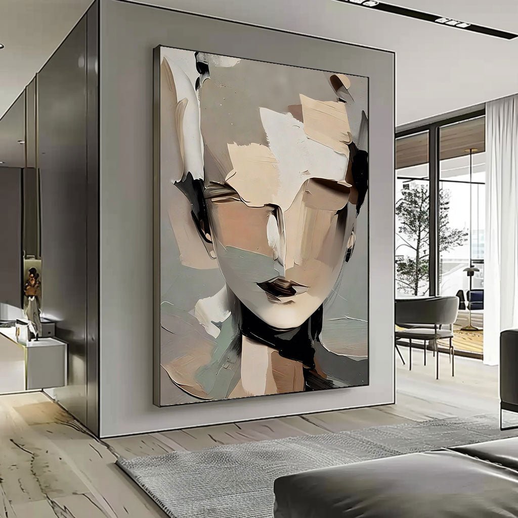 Abstract Painting "Visage Fragmenté” - nukeart