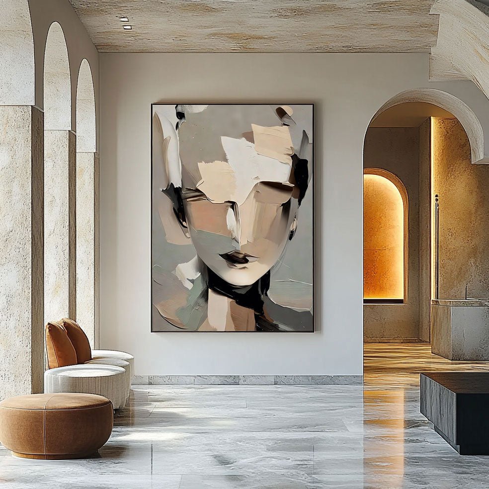Abstract Painting "Visage Fragmenté” - nukeart