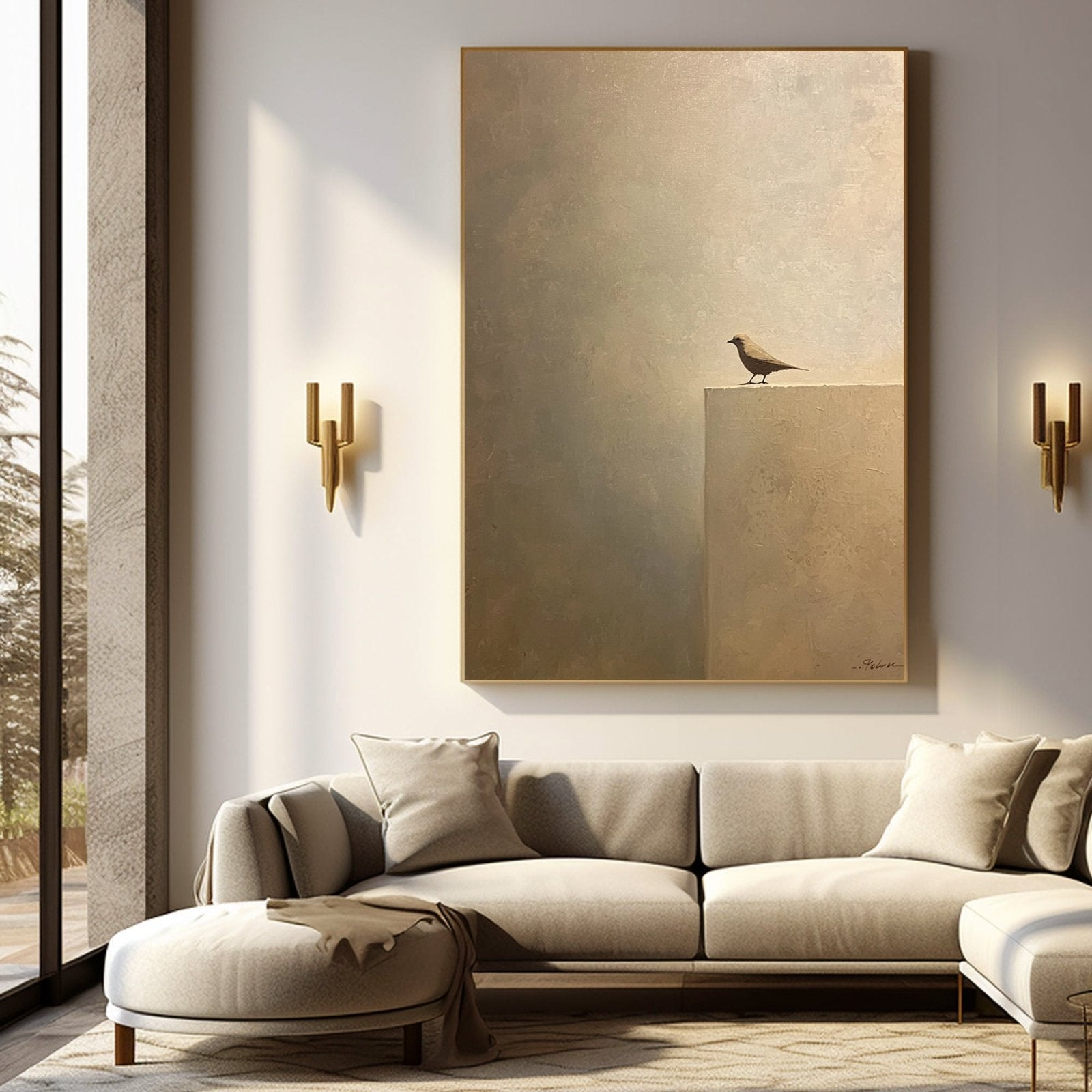 Abstract Painting "Vogel Stille” - nukeart