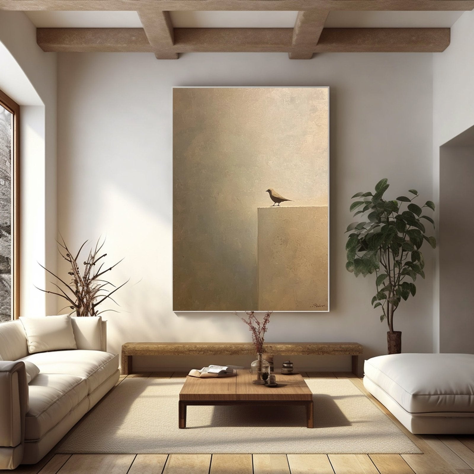 Abstract Painting "Vogel Stille” - nukeart