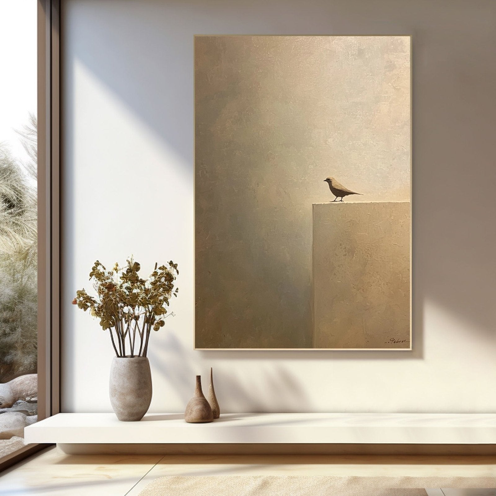 Abstract Painting "Vogel Stille” - nukeart