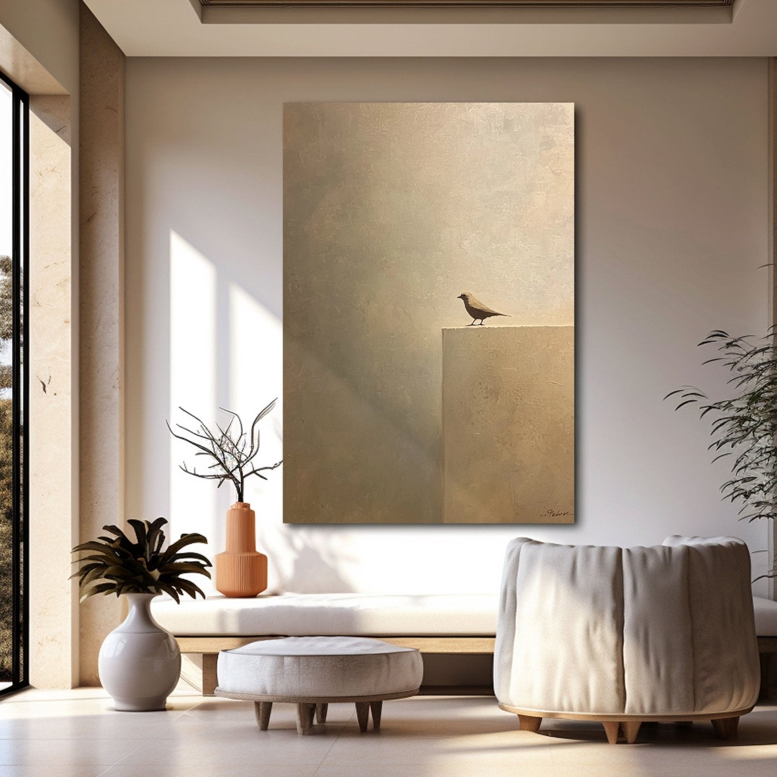 Abstract Painting "Vogel Stille” - nukeart