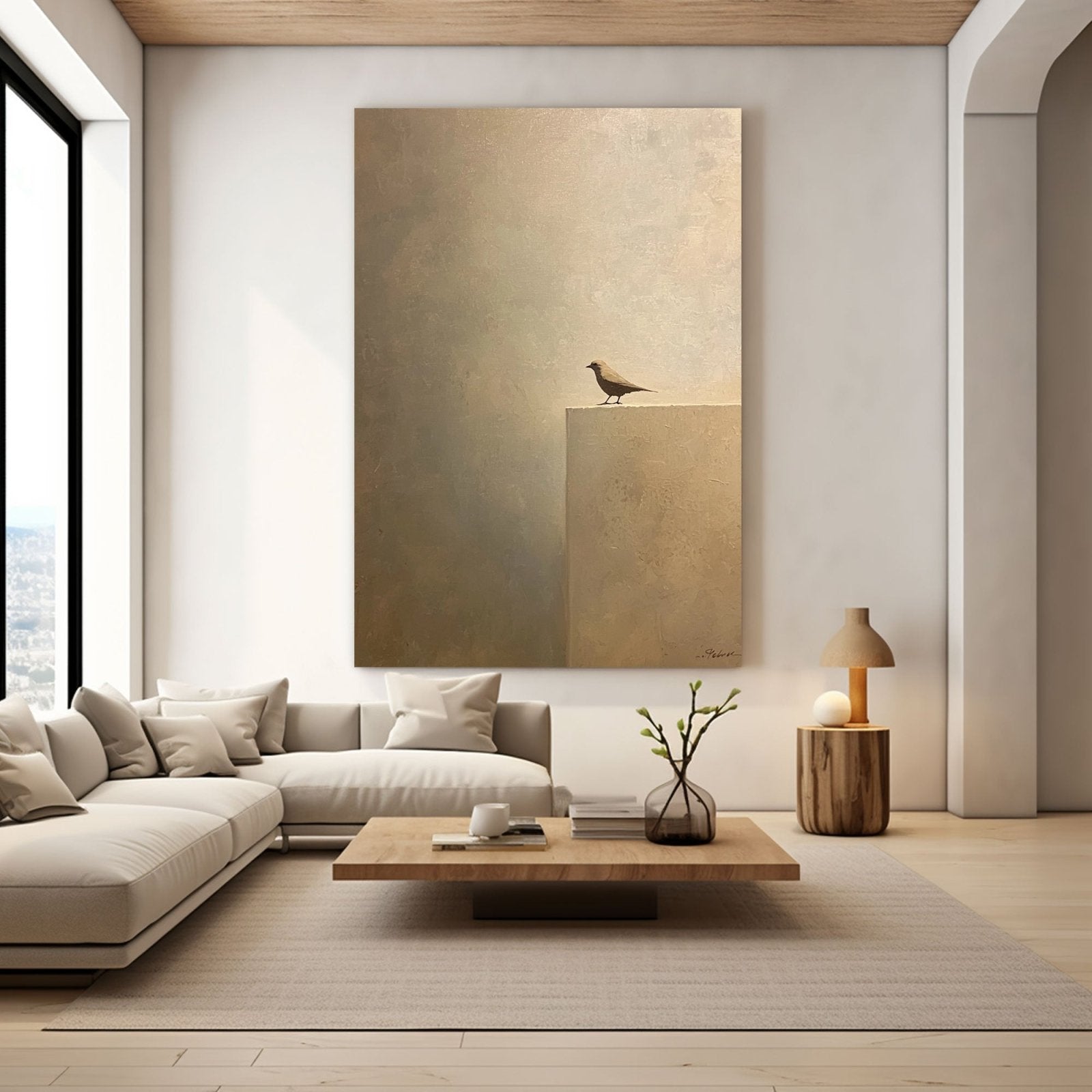 Abstract Painting "Vogel Stille” - nukeart