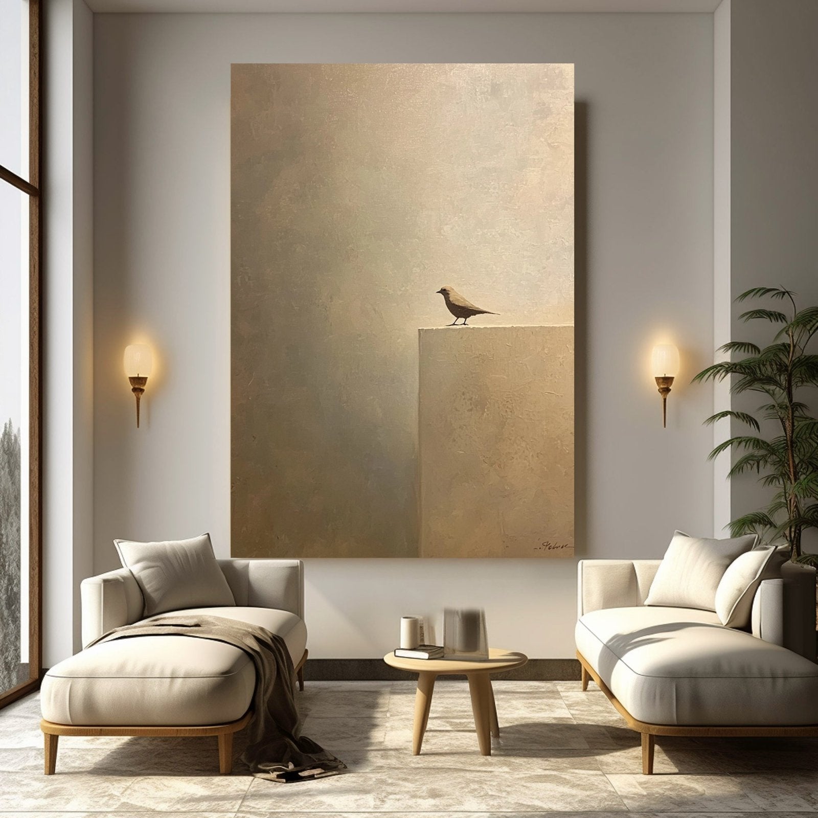 Abstract Painting "Vogel Stille” - nukeart