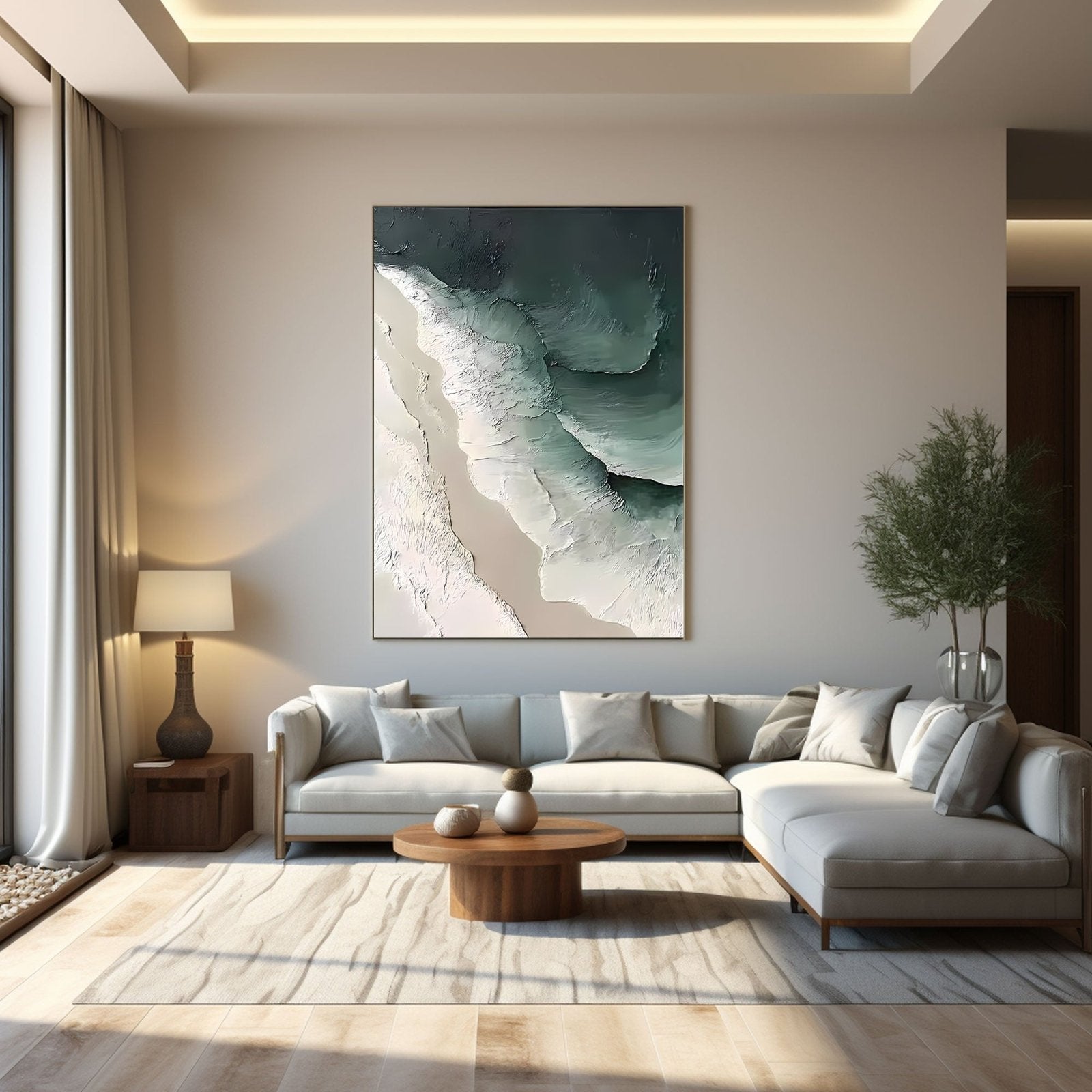 Abstract Painting "Wellen Tiefe” - nukeart