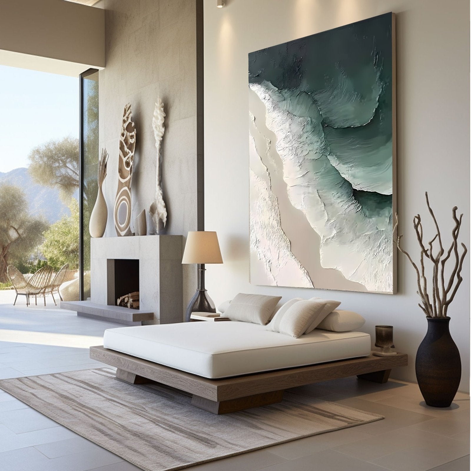 Abstract Painting "Wellen Tiefe” - nukeart
