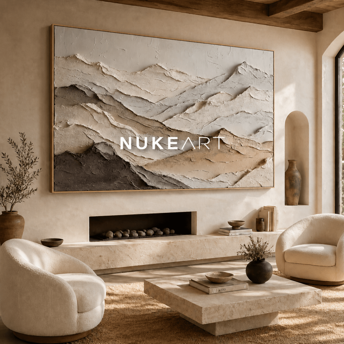 3D Textured Wall Art “Silent Earth Layers” - nukeart