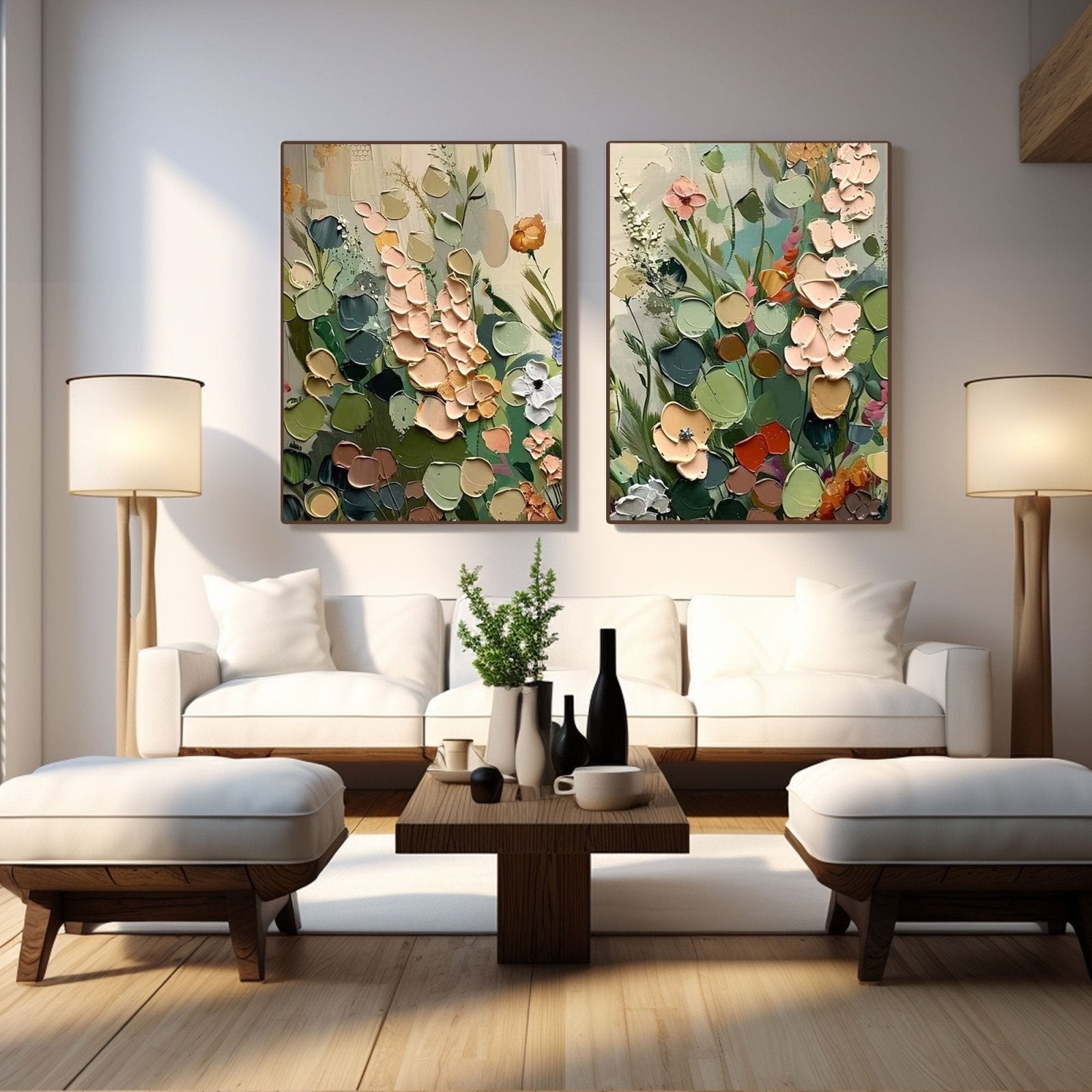Colorful Painting "Jardín Interior” - nukeart