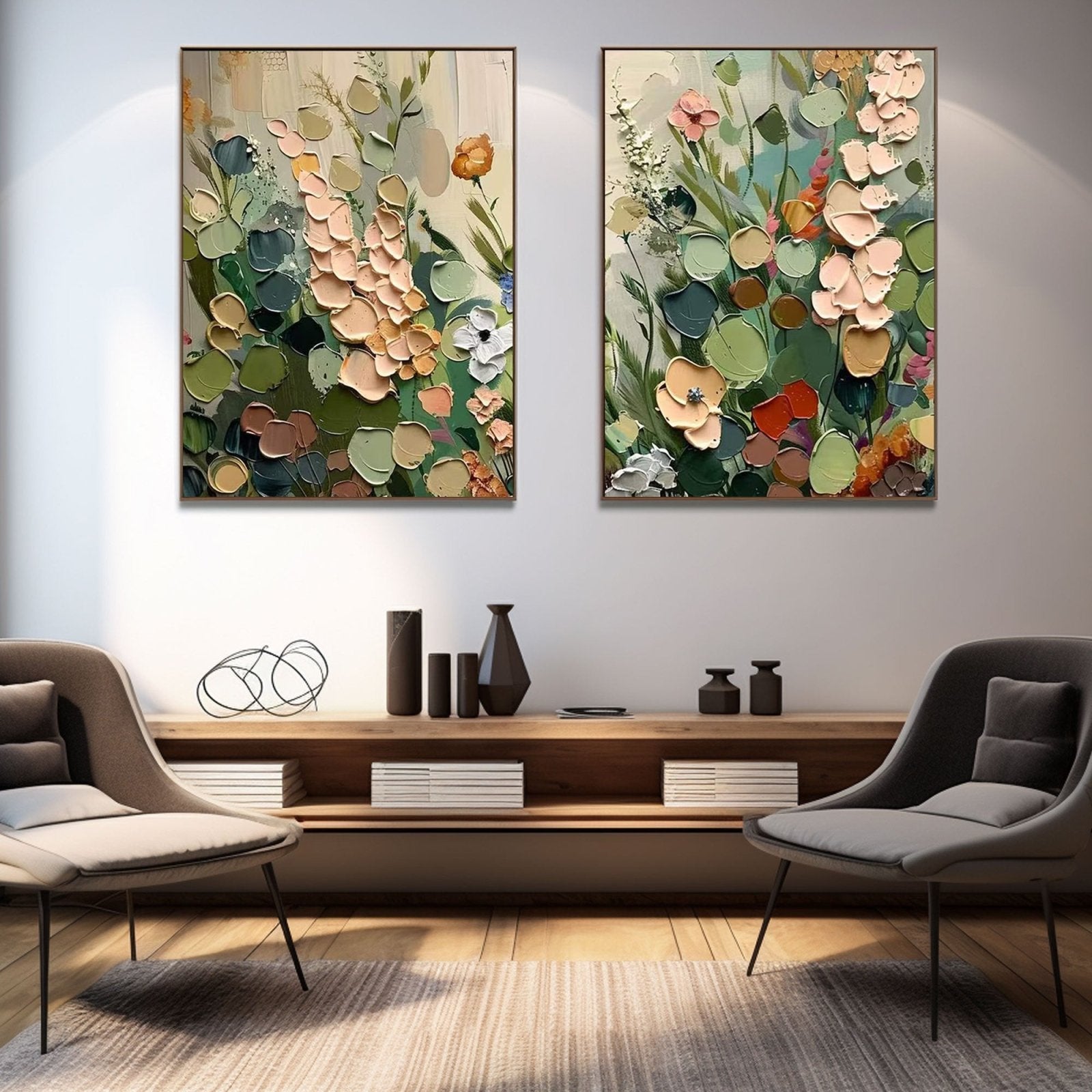 Colorful Painting "Jardín Interior” - nukeart