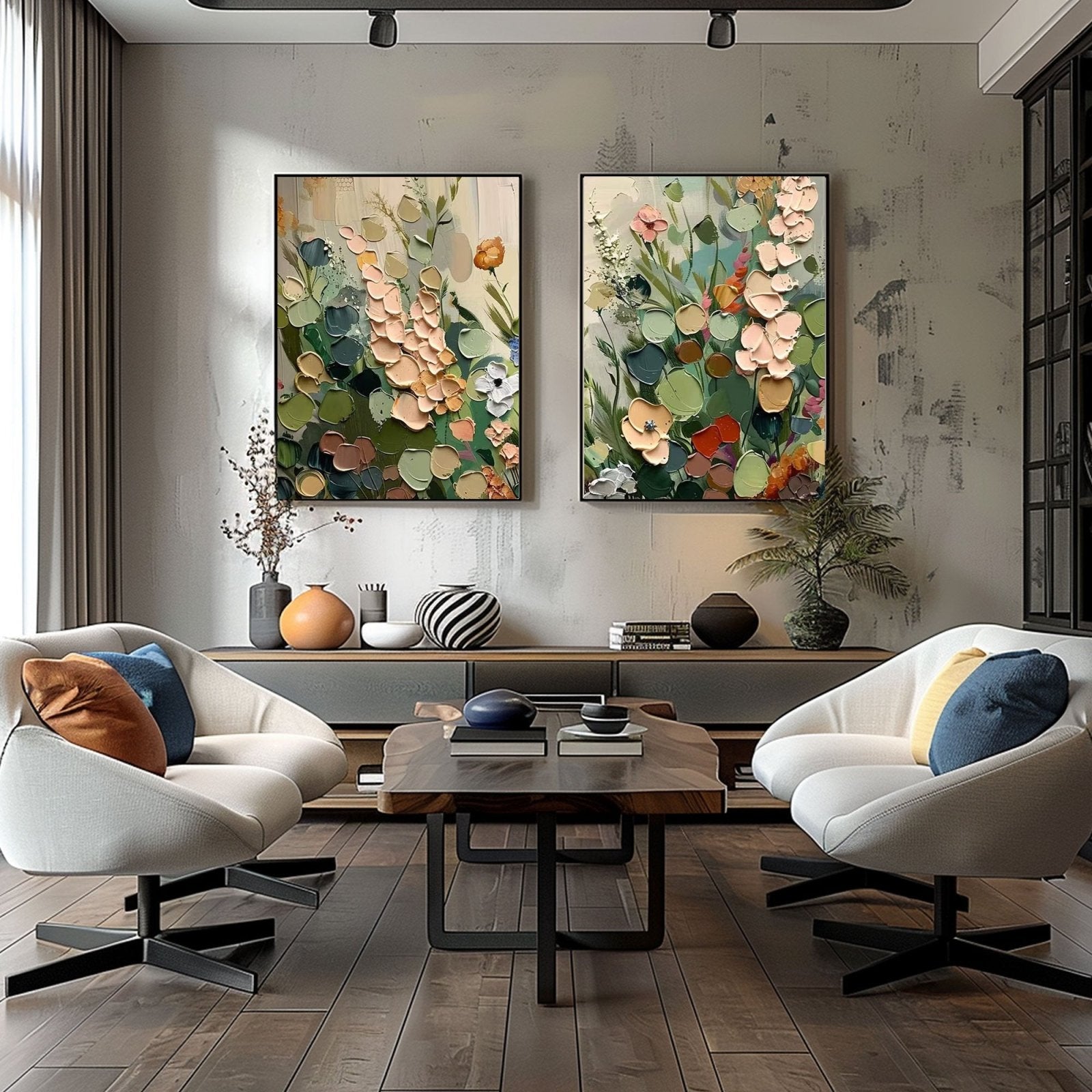 Colorful Painting "Jardín Interior” - nukeart