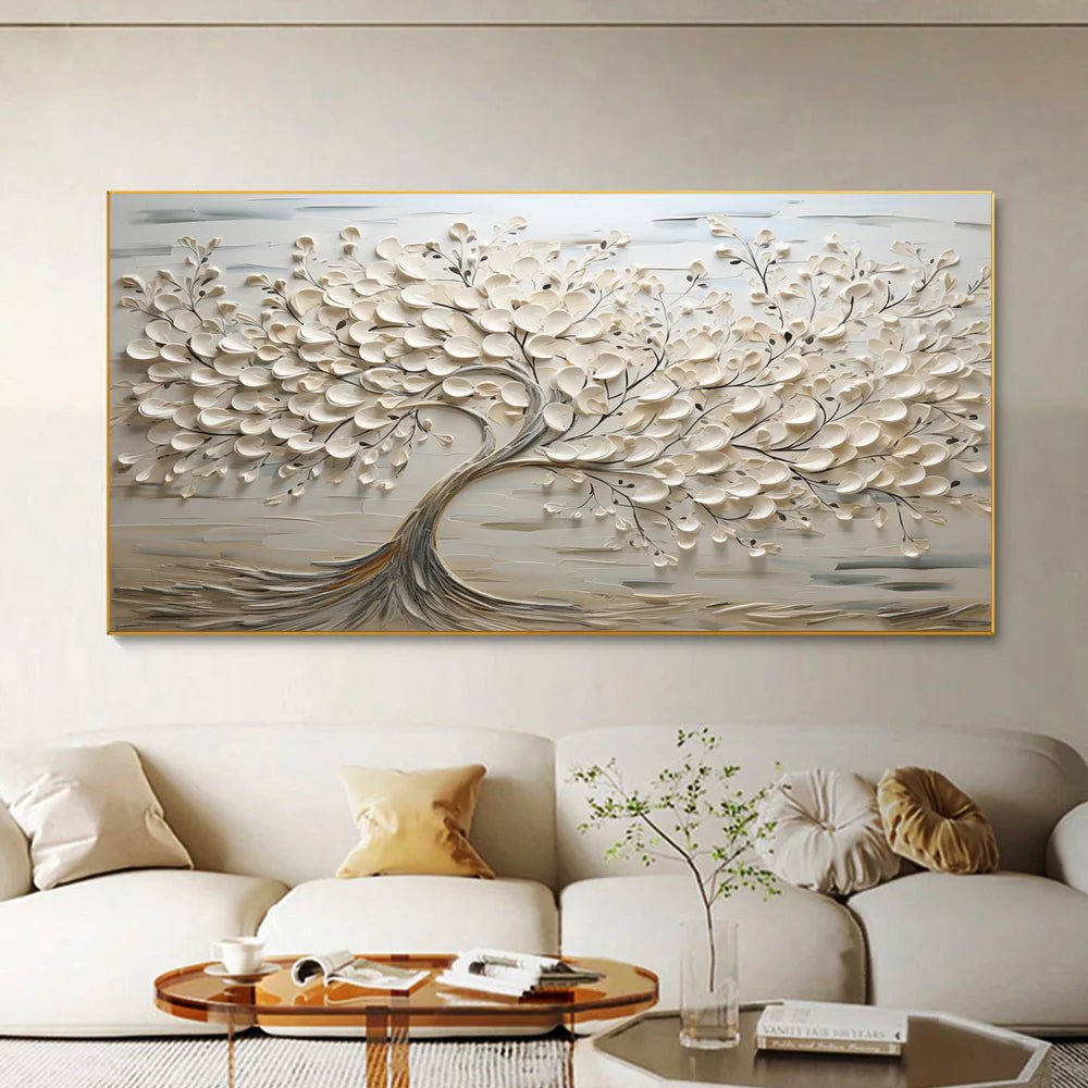 Plaster Wall Art "Albero della Luce Silenziosa" - nukeart
