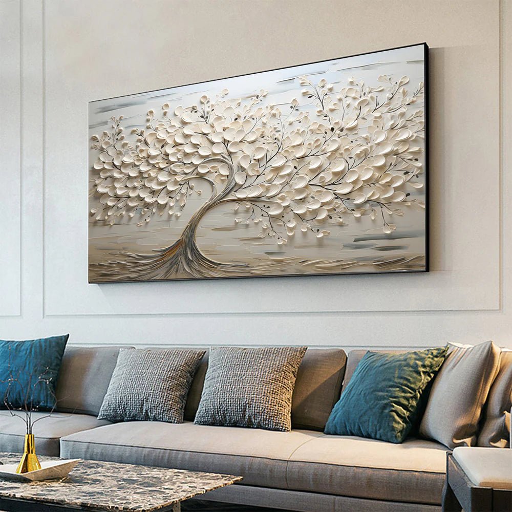 Plaster Wall Art "Albero della Luce Silenziosa" - nukeart