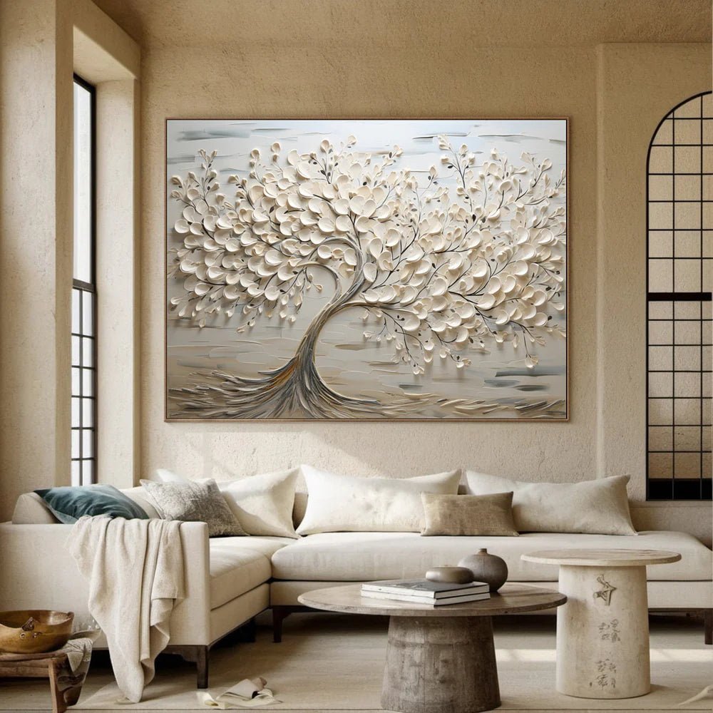 Plaster Wall Art "Albero della Luce Silenziosa" - nukeart
