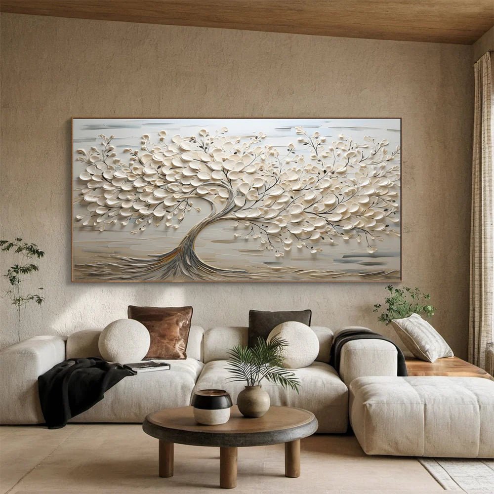 Plaster Wall Art "Albero della Luce Silenziosa" - nukeart