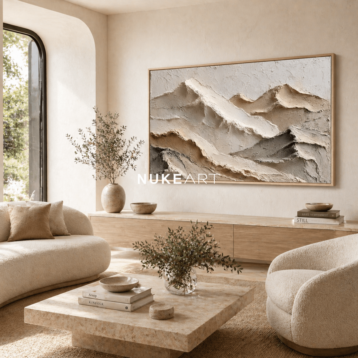 Minimalist Wall Art “Silent Ridge Horizon” - nukeart