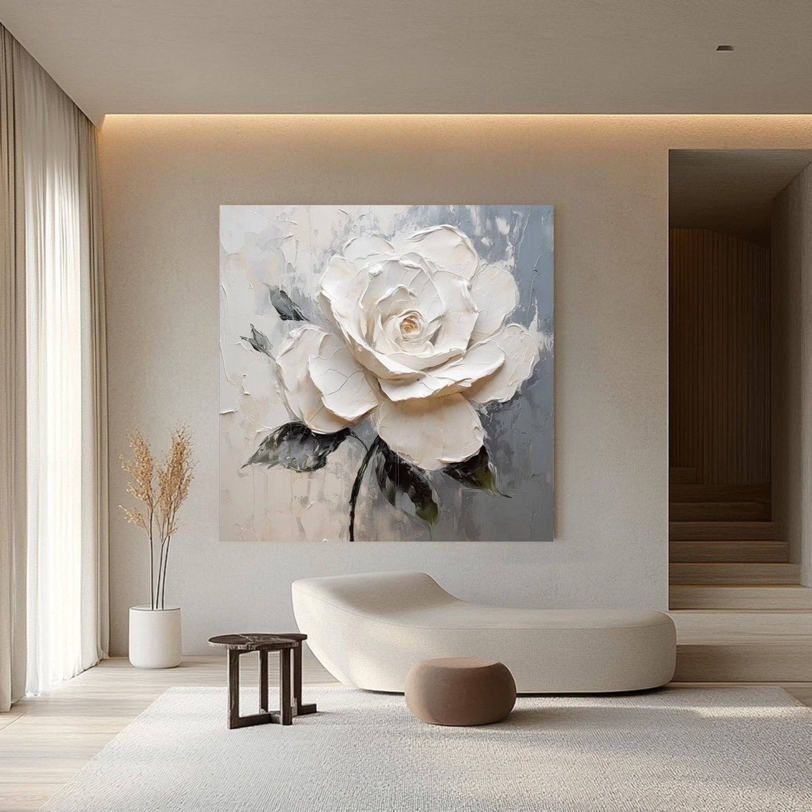 Plaster Painting "Blanco Presente” - nukeart