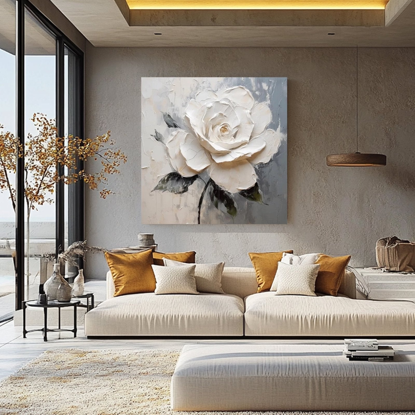 Plaster Painting "Blanco Presente” - nukeart